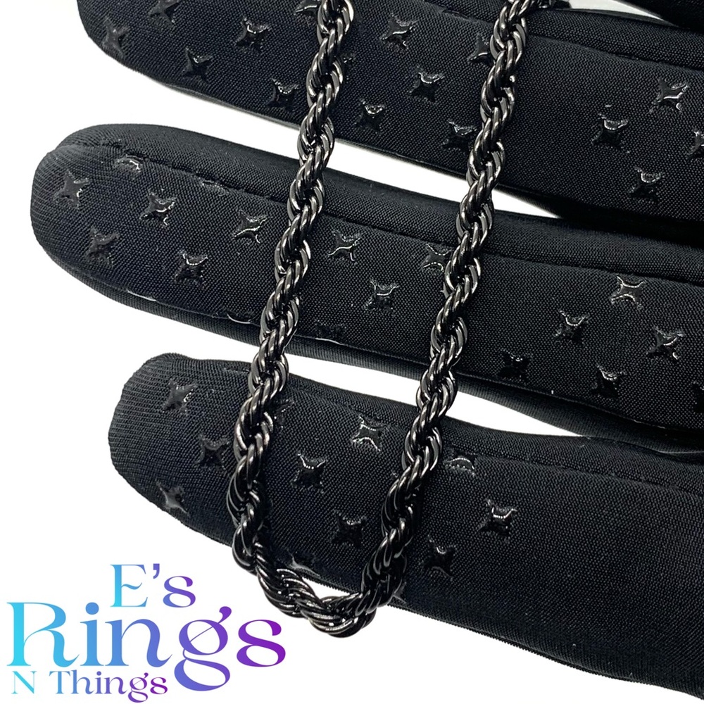 Brilliant Black Rope Bracelet